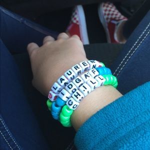 Customizable pony bead bracelet, handmade